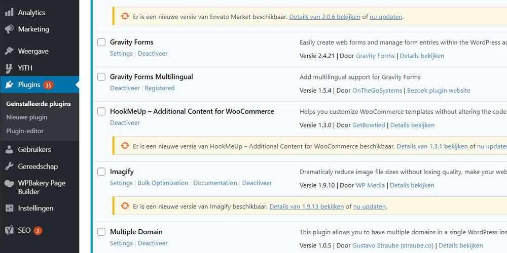 Plugins updaten