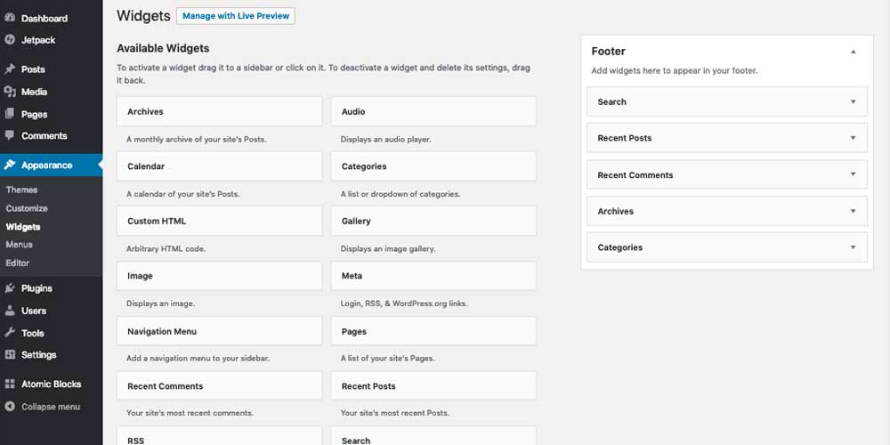 Wat is een Wordpress widget?